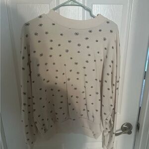 Levi's Cream Sweatshirt with Black Pattern